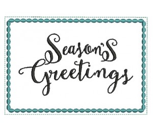 Stickdatei - ITH Postkarte Seasons Greetings